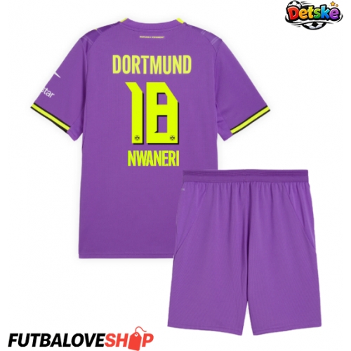 Dres Borussia Dortmund Ethan Nwaneri #18 Tretina pre deti 2026-27 Krátky Rukáv (+ trenírky)